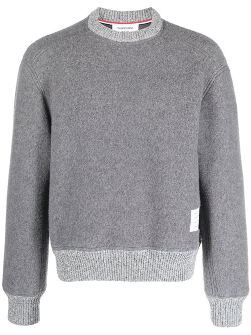 Pullover in lana con logo THOM BROWNE | MJT410AJ0100055